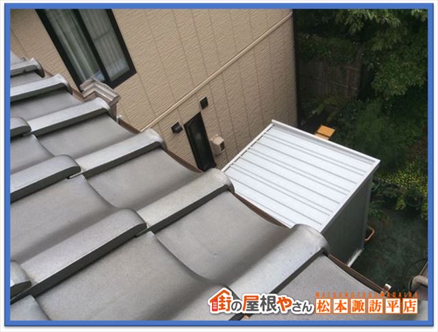 安曇野雨樋破損現地調査