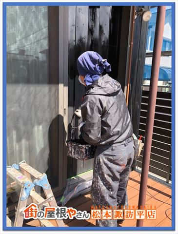 岡谷市木部塗装