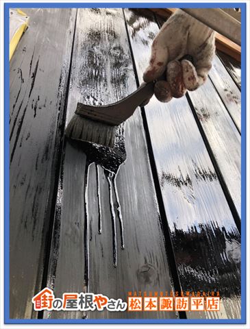 岡谷市木部塗装