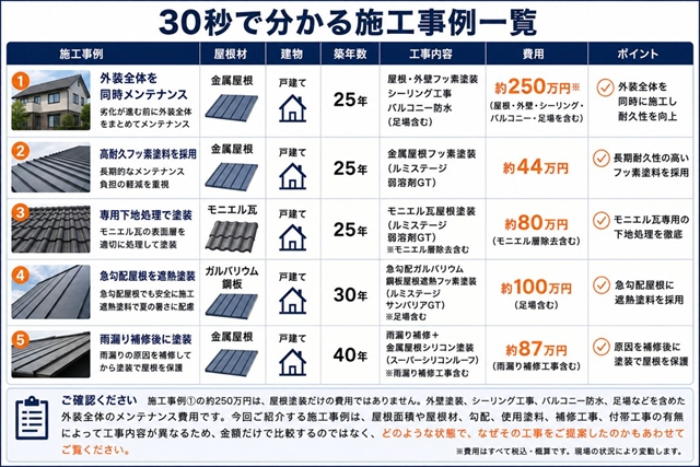 松本市の屋根塗装施工事例5選｜屋根材別の工法と費用をご紹介