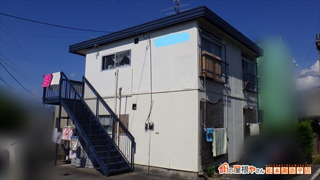 松本市アパート屋根外壁現地調査1