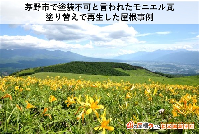 茅野市で塗装不可と言われたモニエル瓦｜塗り替えで再生した屋根事例