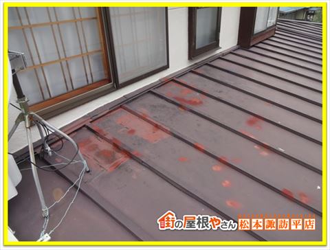 茅野市トタン屋根現地調査