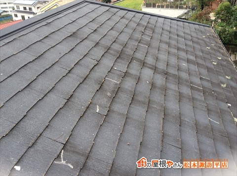 諏訪市スレート屋根にSGL鋼板を重ね葺きするカバー工法施工事例3