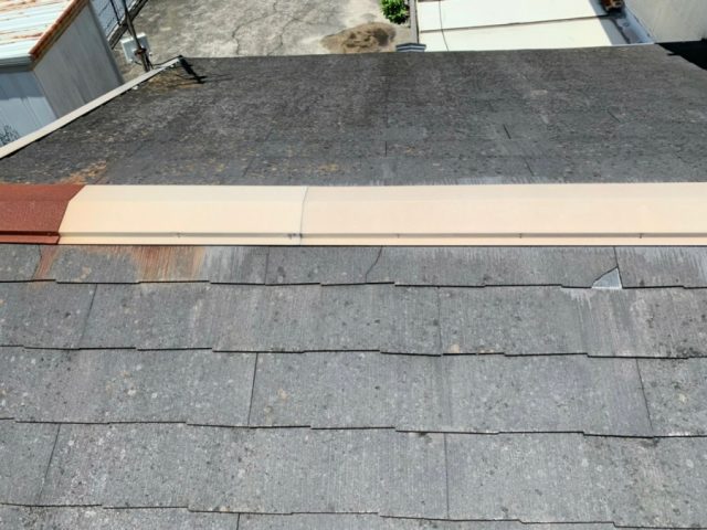 スレート屋根からの雨漏り補修