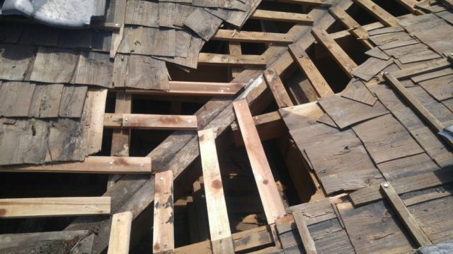 谷部分垂木補修