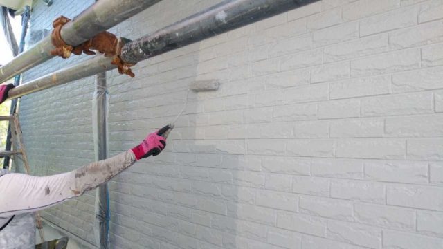 塗装工事　上塗り