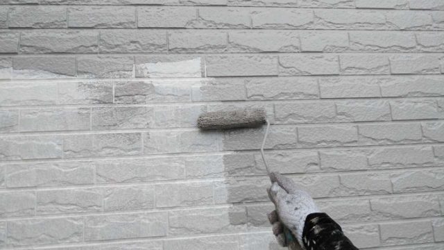 塗装工事　中塗り