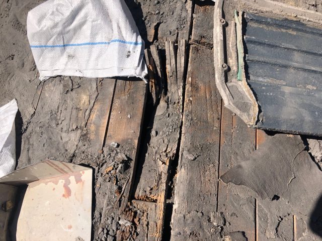 下地の劣化の様子