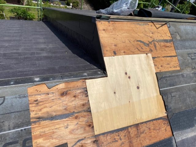 雨漏れ下地の補修