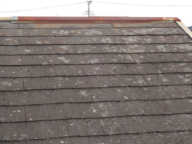 錆が発生した棟板金 劣化の様子