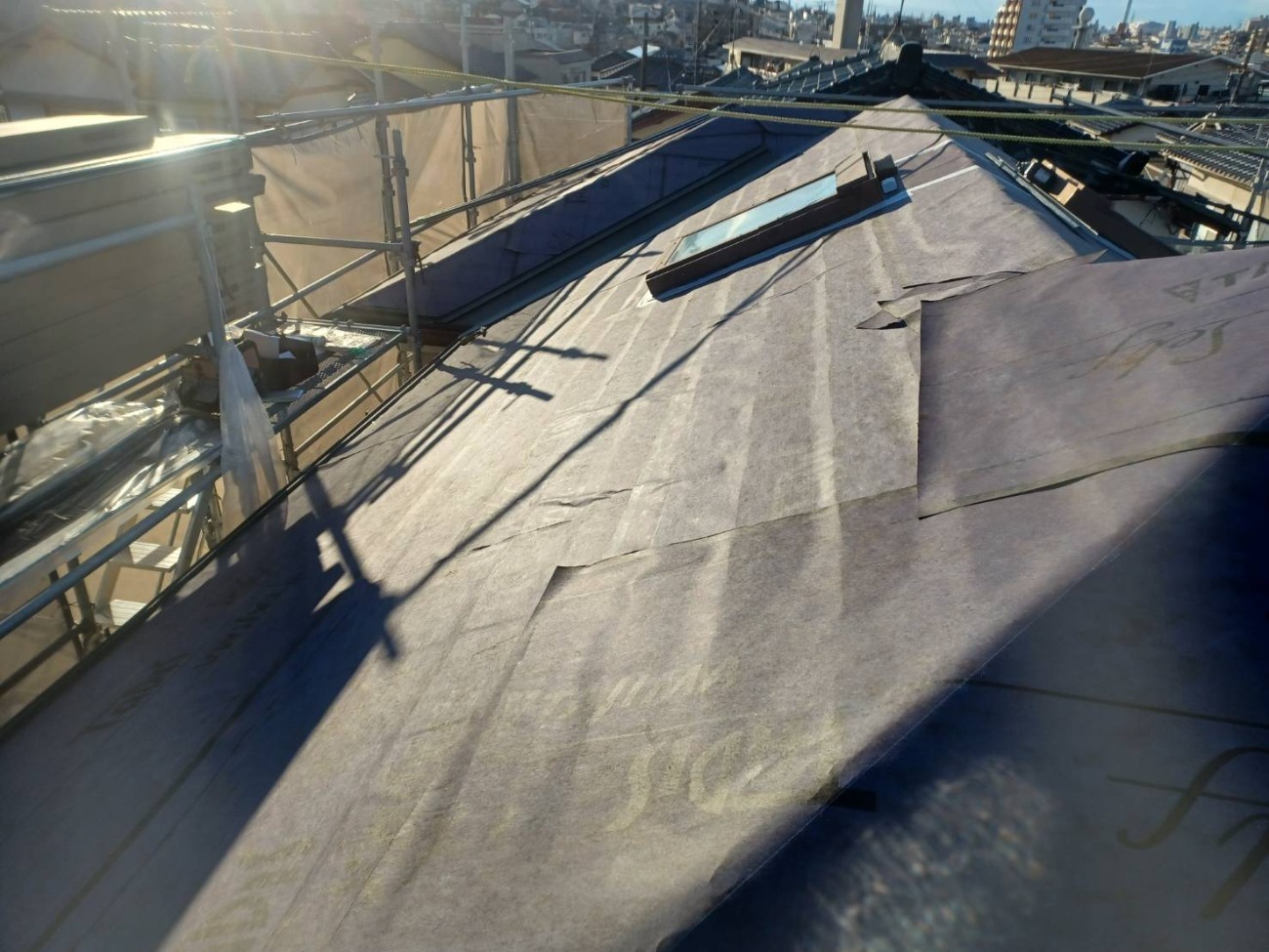 ルーフィング貼り