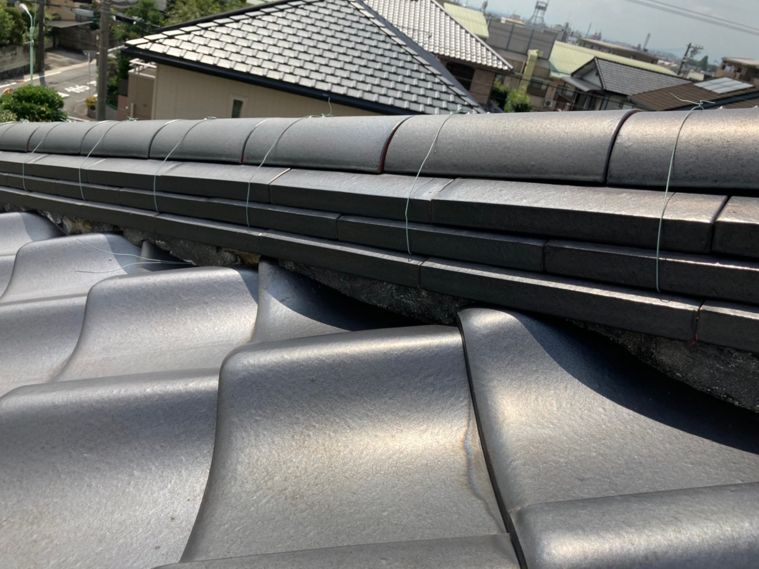 瓦屋根点検　漆喰