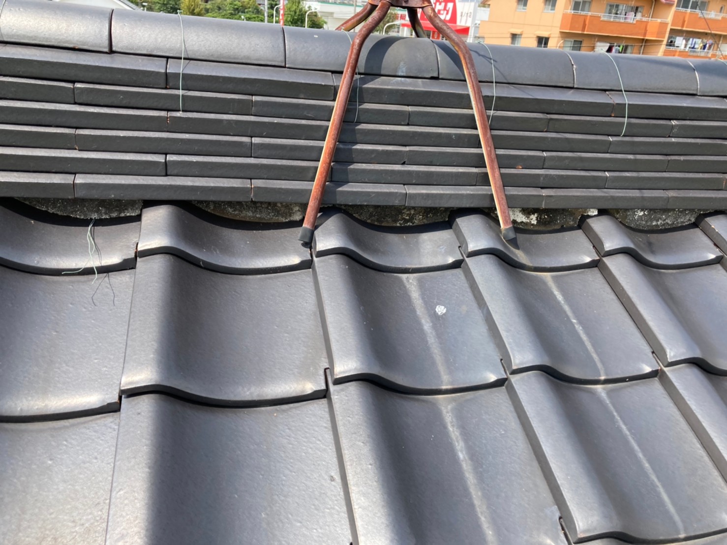 瓦屋根点検　漆喰