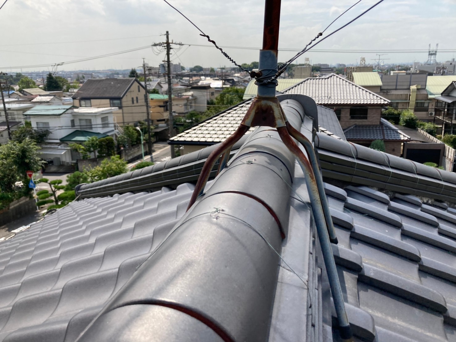 瓦屋根点検　漆喰
