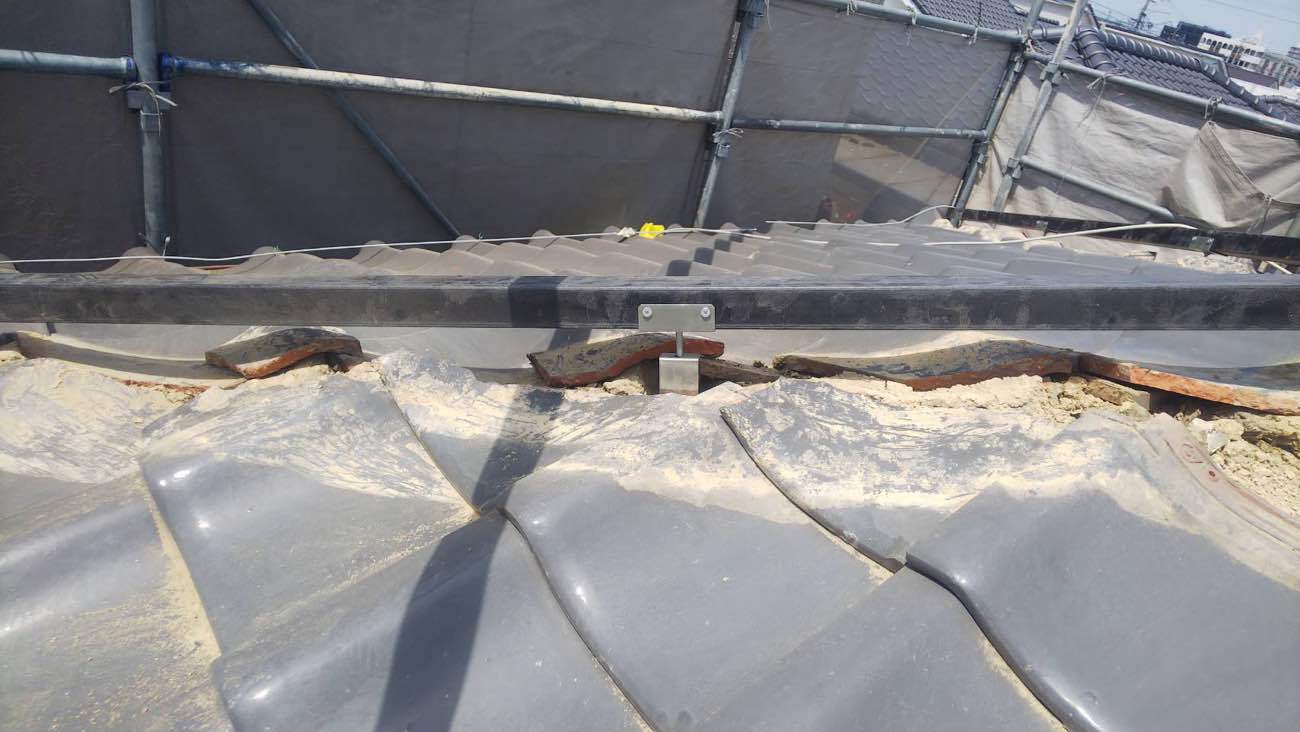 強力棟の取り付け後の写真