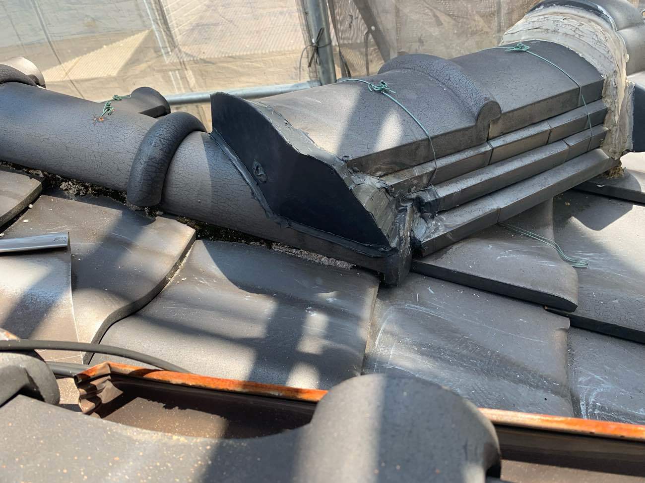 棟止め板金施工後