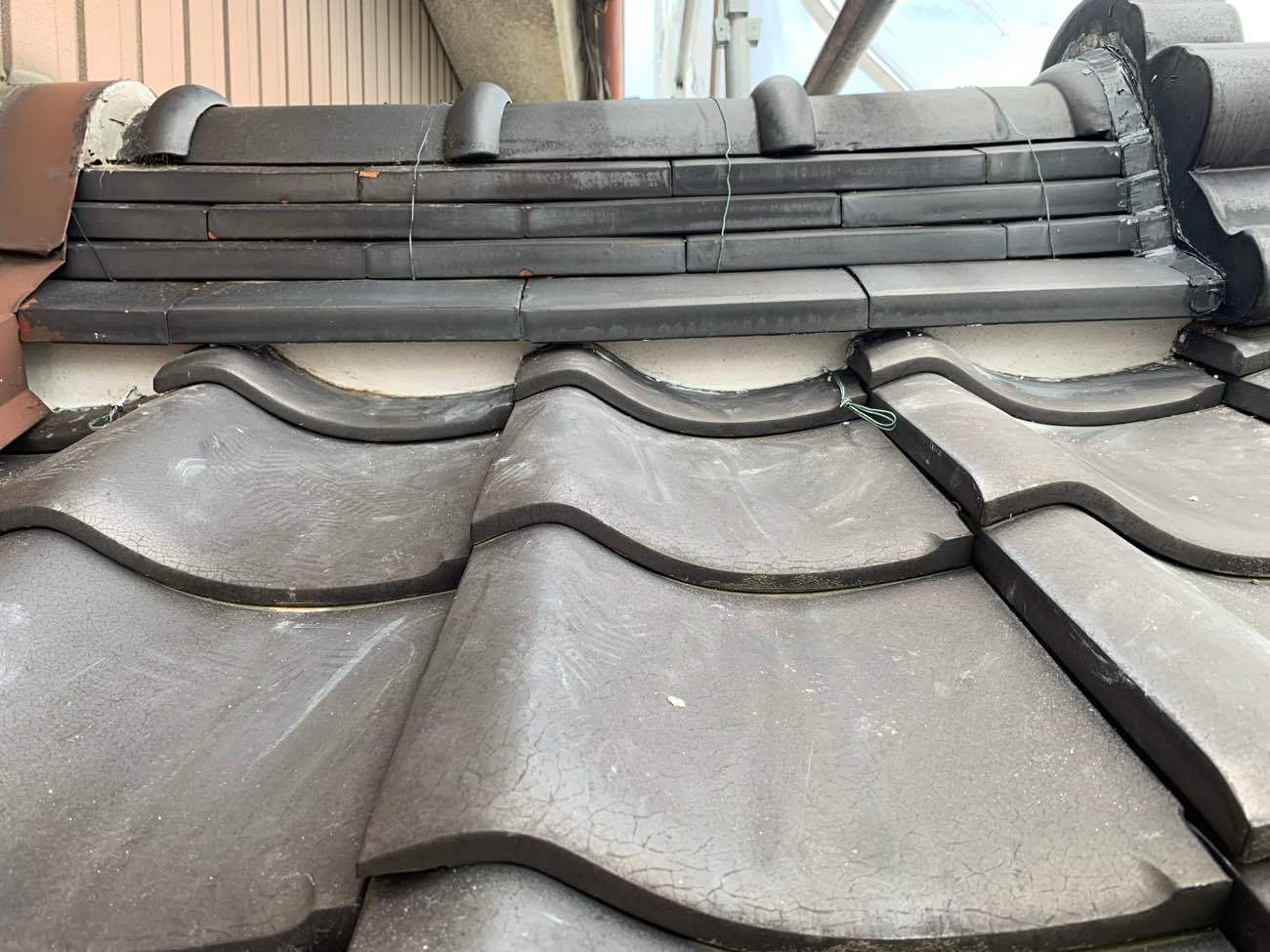 棟下漆喰　施工後の様子