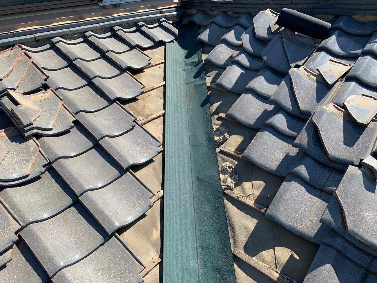 防水シート貼り