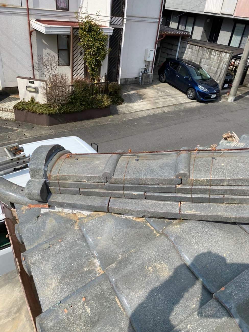 工事完了後の様子鬼瓦修理