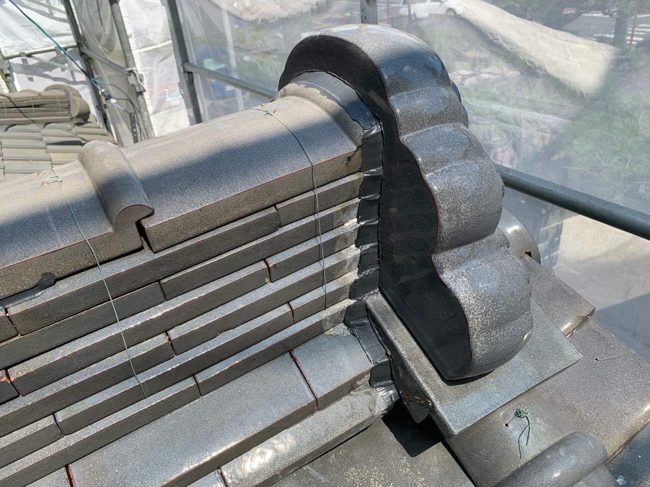 鬼瓦廻りのシーリング