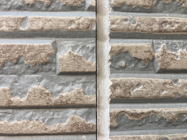 外壁意匠サイディング　目地の状態