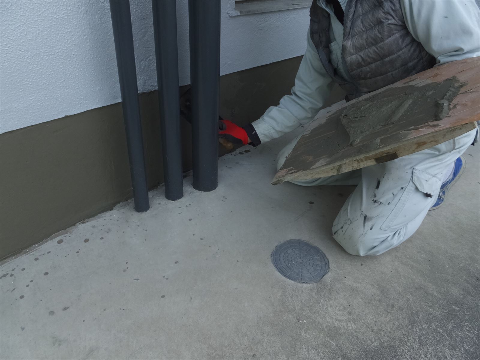 化粧モルタル塗り直し