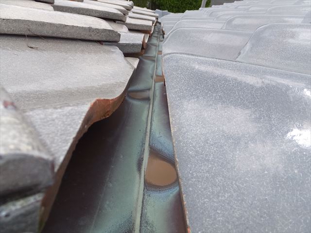 谷板金　銅板の劣化