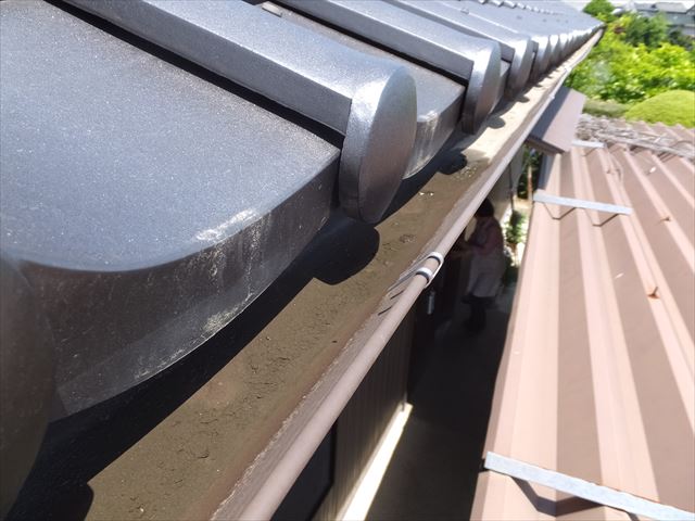 雨樋　軒樋の水たまり