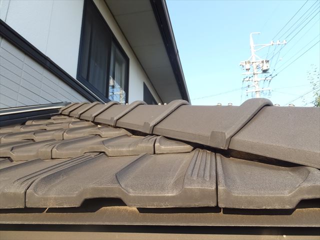 屋根の確認をしています