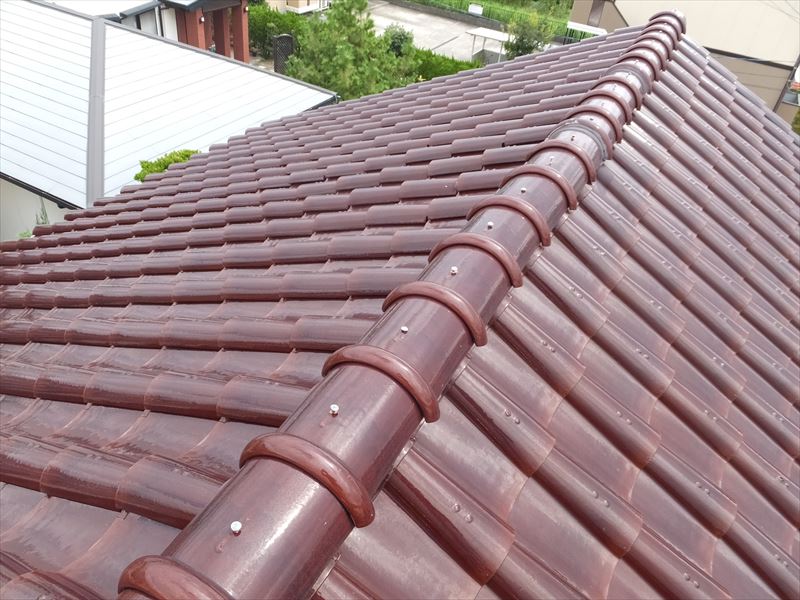 屋根全体の確認をします