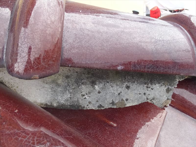 棟の補修工事　漆喰