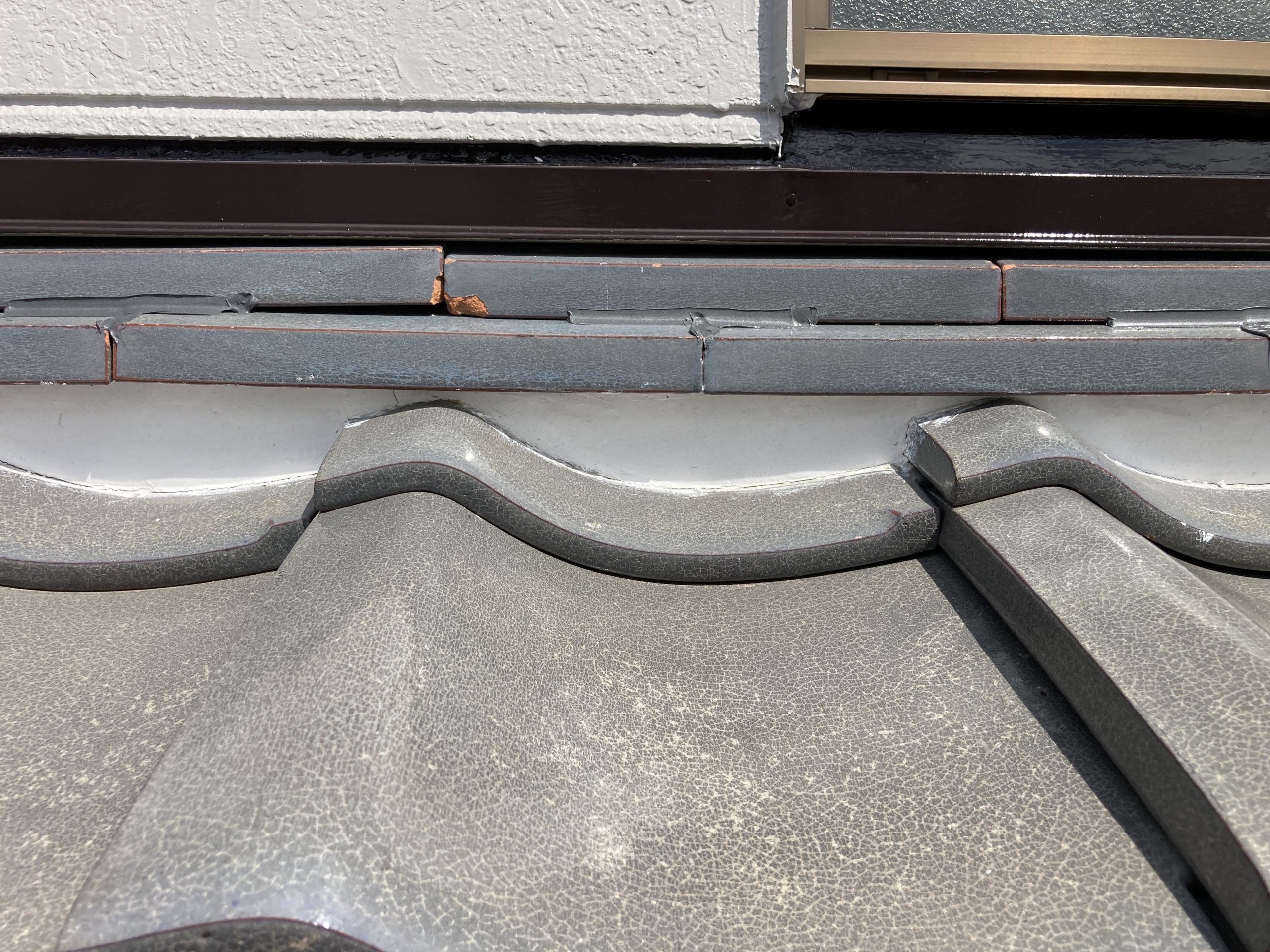 壁際の漆喰工事後