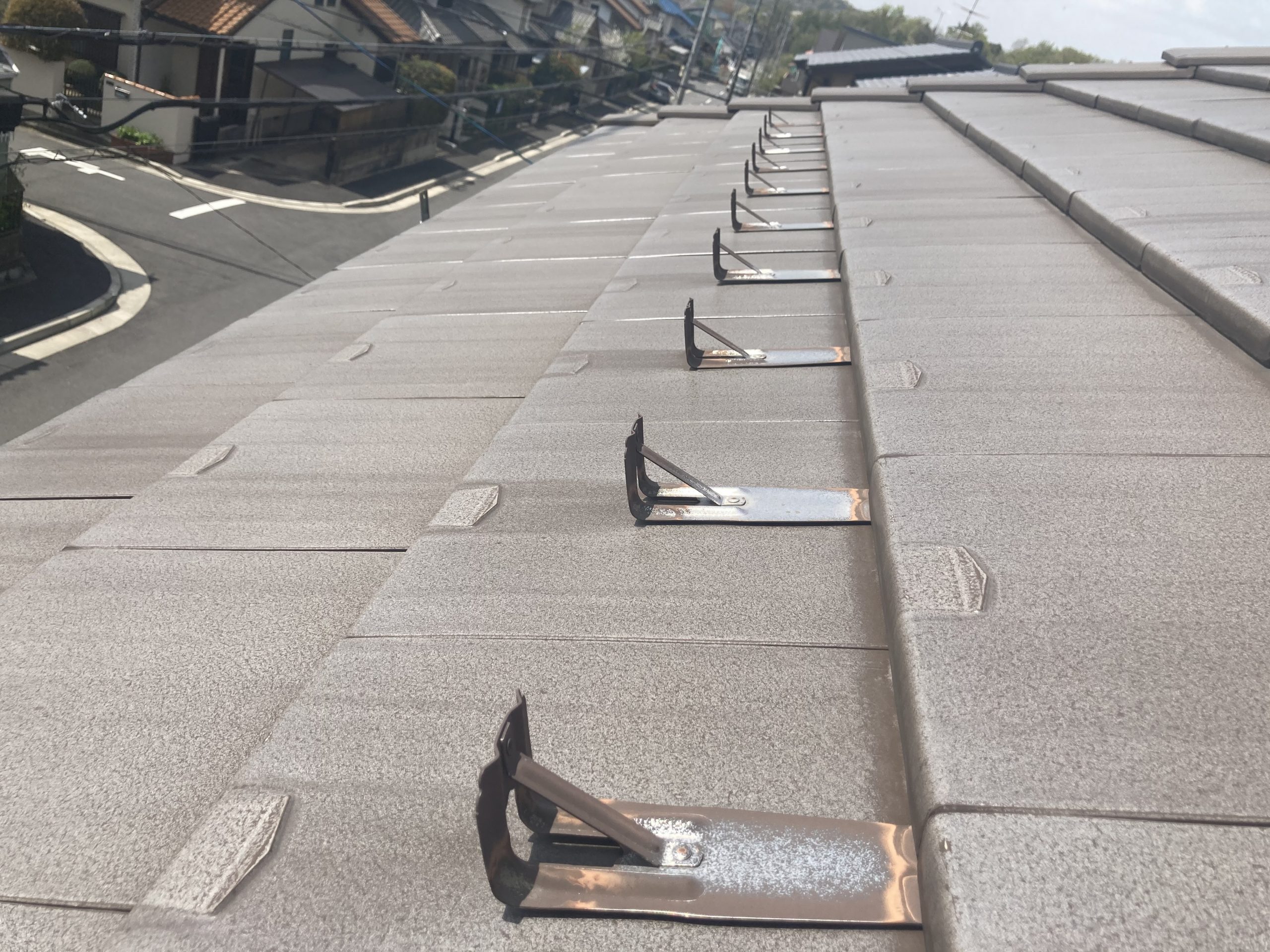 平板瓦　屋根点検