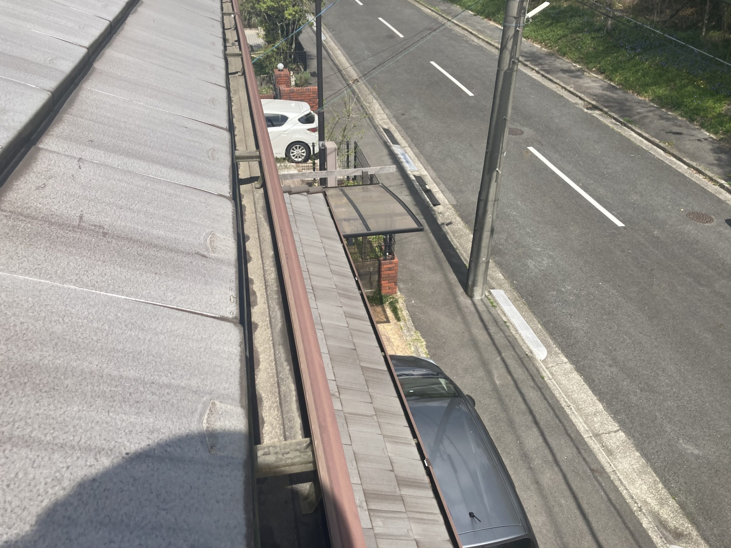 平板瓦　屋根点検