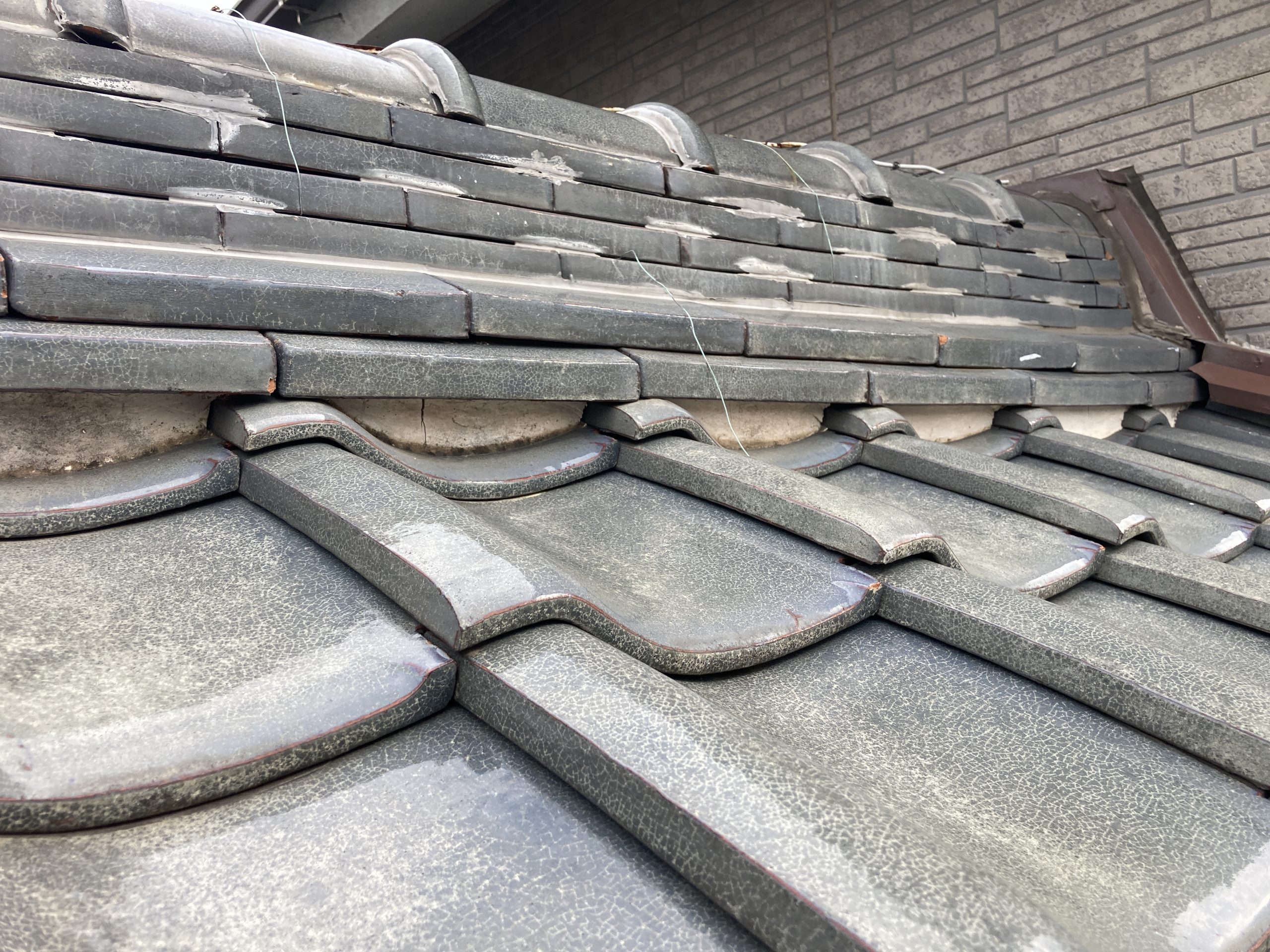 棟の漆喰の点検