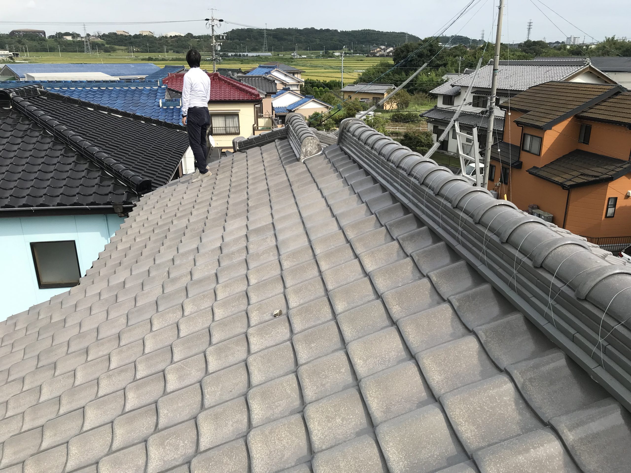 屋根点検　漆喰