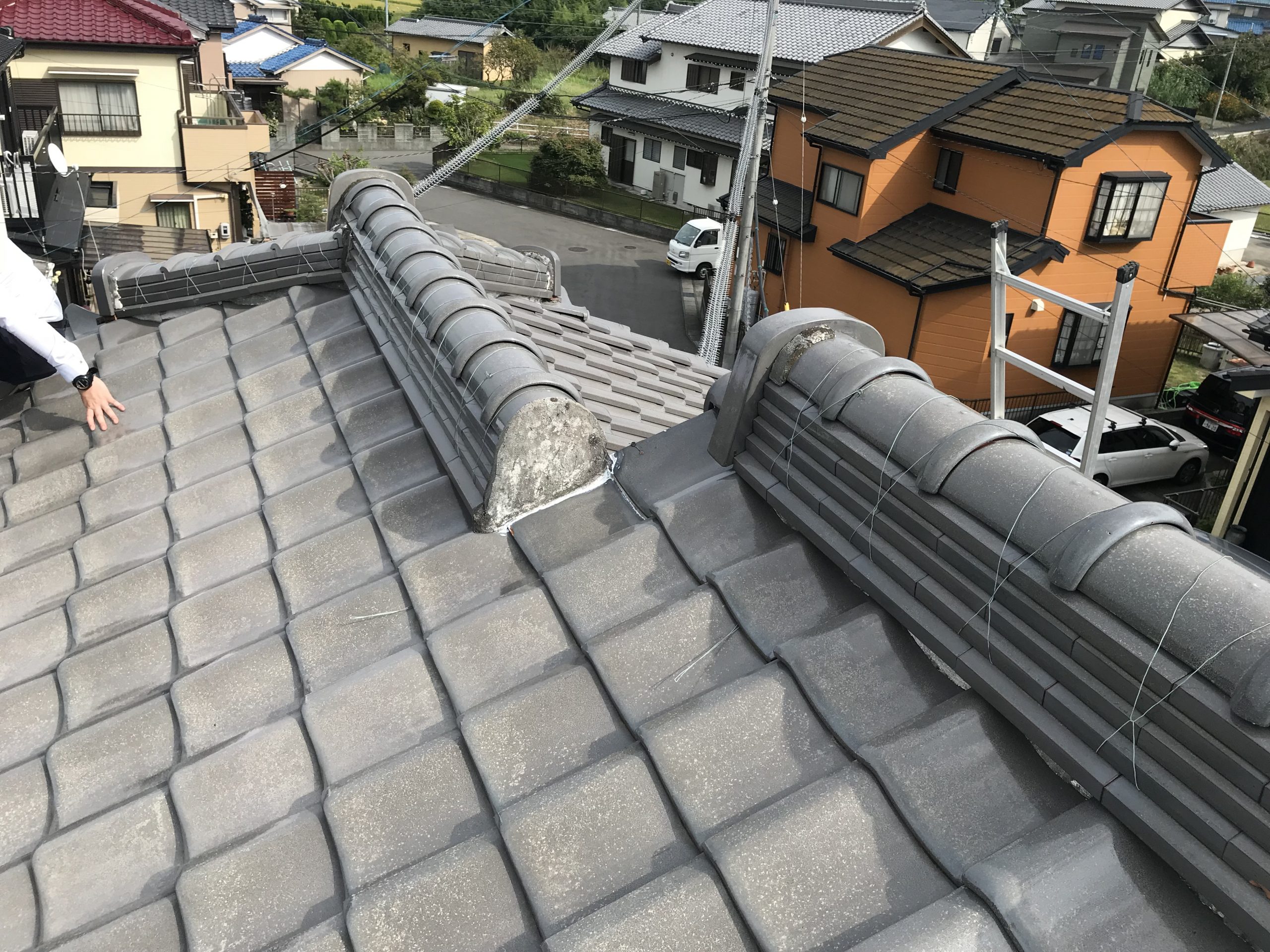 屋根点検　漆喰