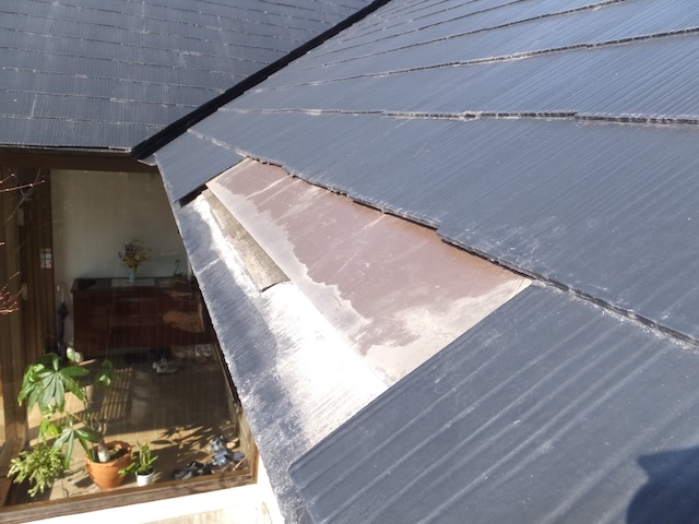 スレート落下箇所