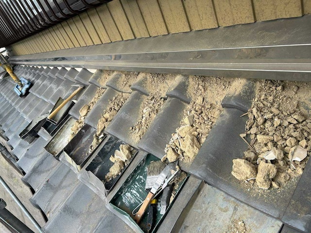 既存の漆喰撤去・別角度