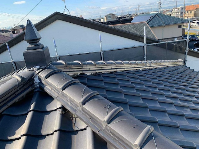 経年劣化した漆喰・別箇所