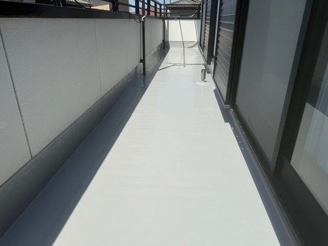 ウレタン防水通気緩衝工法の施工完了