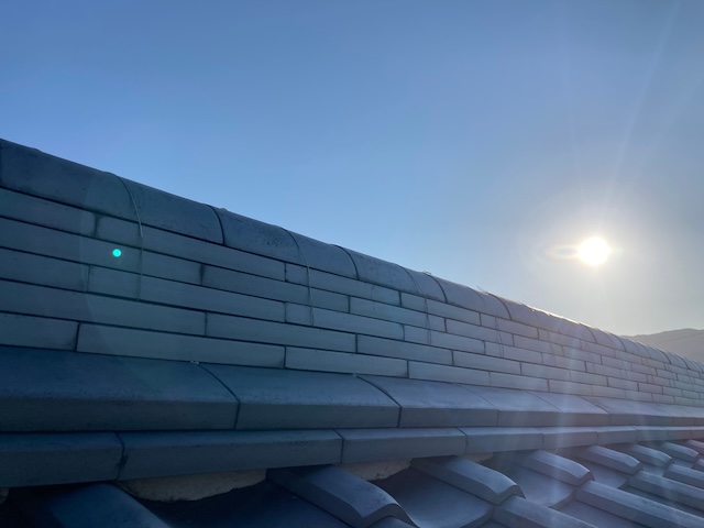 積まれた熨斗瓦・別角度