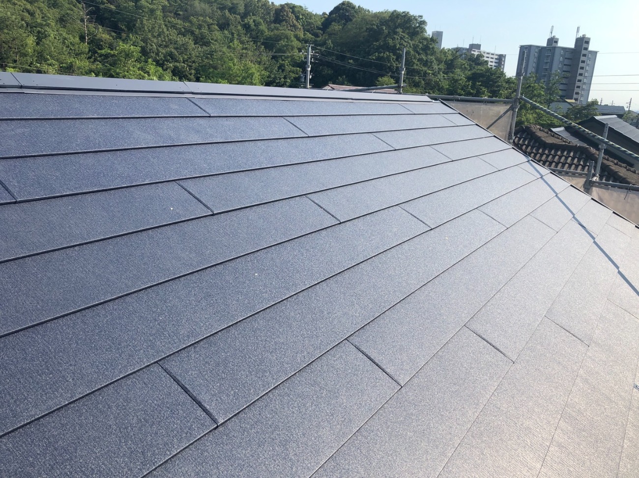 葺き替え工事の工事の全景