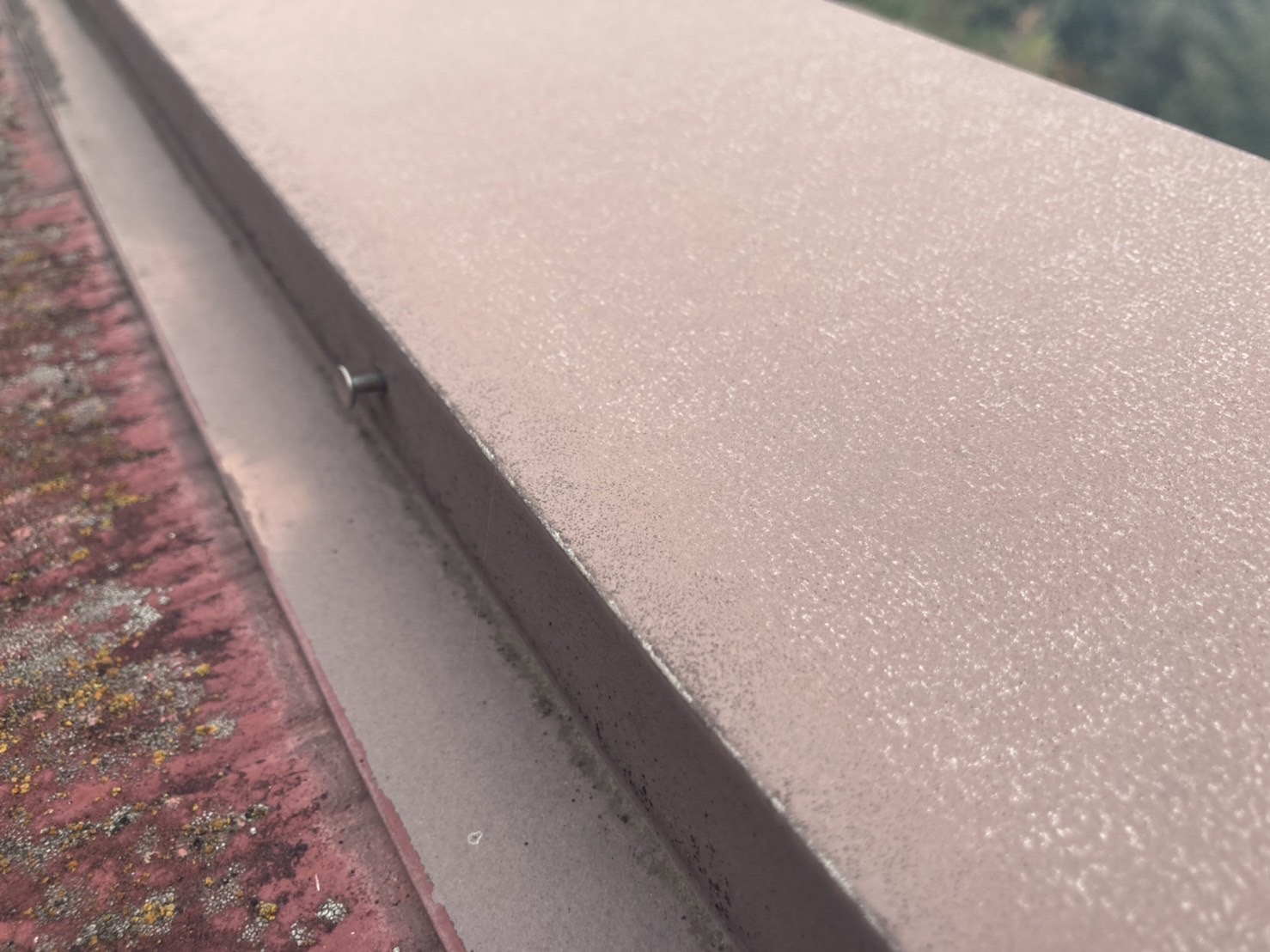 棟板金　釘の浮き