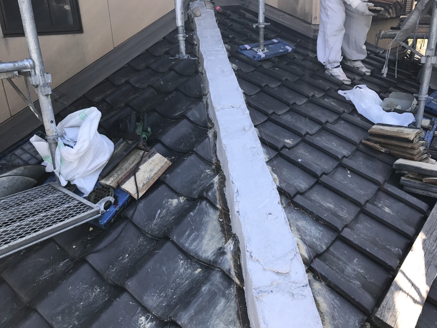 棟取り直し工事の様子