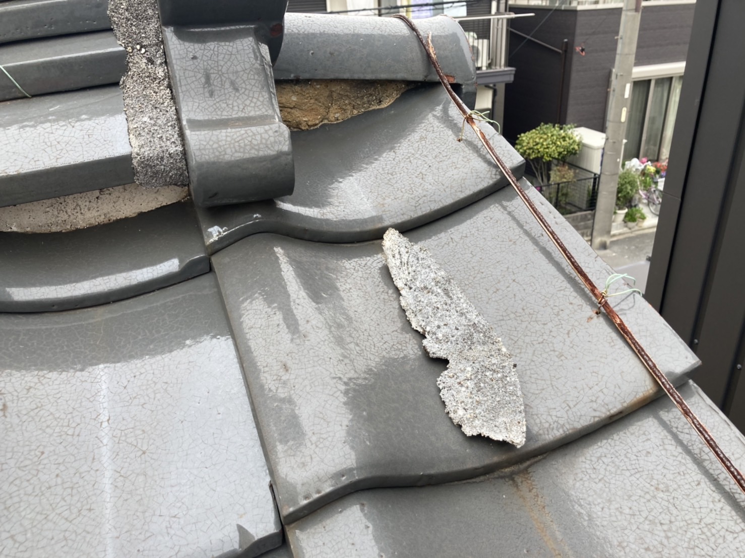 漆喰が剥がれている箇所がありました