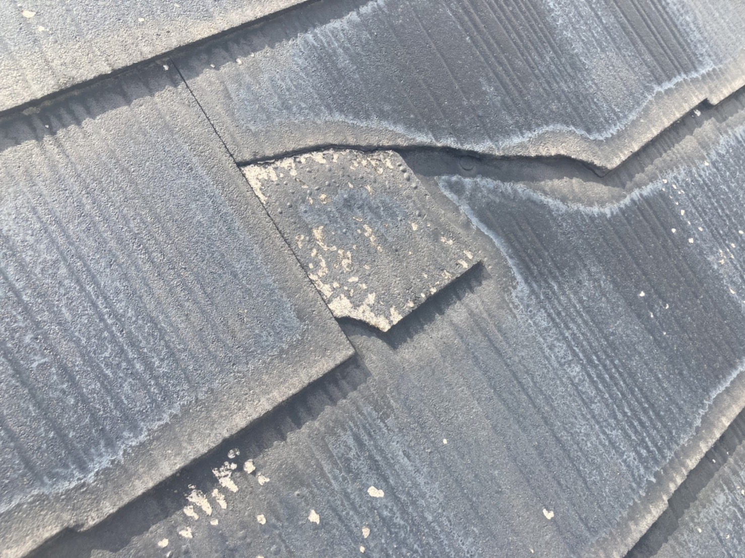 スレートの割れ