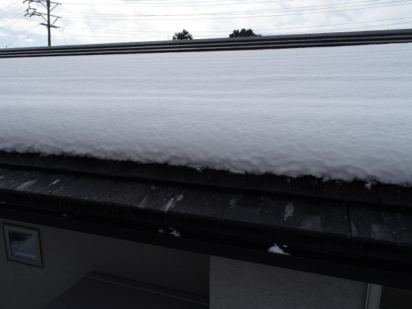 軒先　雨樋に負担がかかります