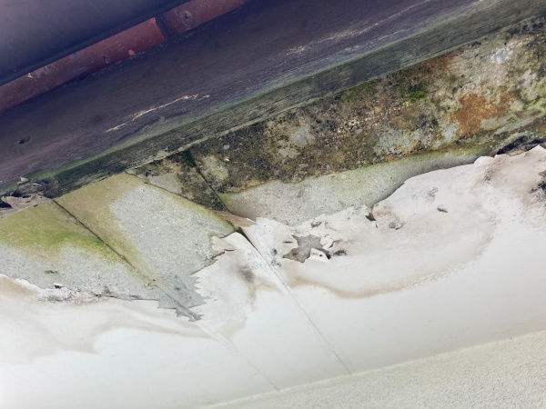 軒天の雨染み　長期的雨漏り